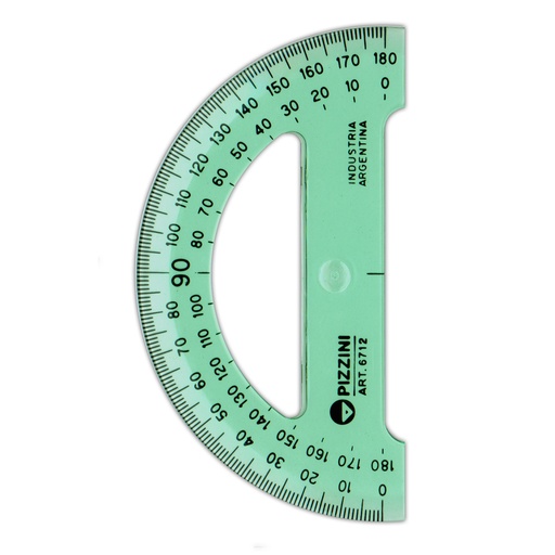 [6712] TRANSPORTADOR PIZZINI ESTUDIO 180º X10CM