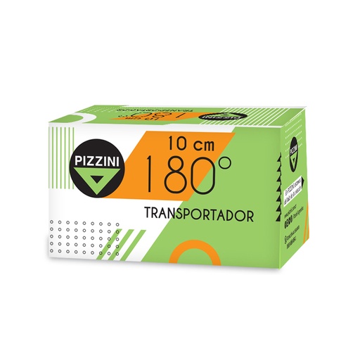 [6710] TRANSPORTADOR PIZZINI ESCOLAR 180º X25