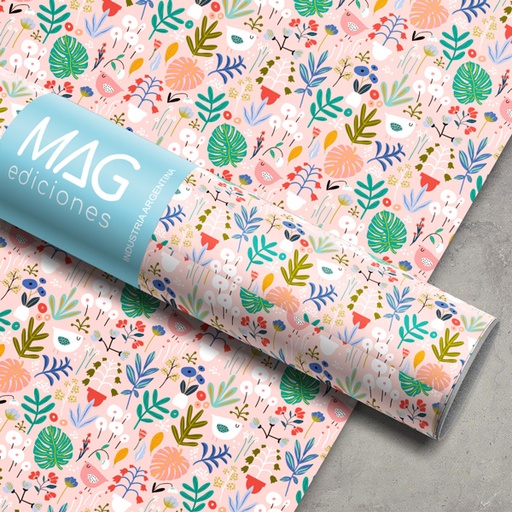 [5038] PAPEL PARA REGALO MAG 70X100 X10 5038 IN THE GARDEN