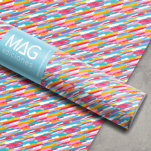 [5048] PAPEL PARA REGALO MAG 70X100 X10 5048 CRAYON LINE