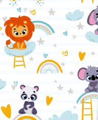 [5052] PAPEL MAG PARA REGALO 70X100 X10 5052 BABY ANIMAL BOY