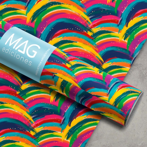 [5074] PAPEL PARA REGALO MAG 70X100 X10 5074 PINCELADAS
