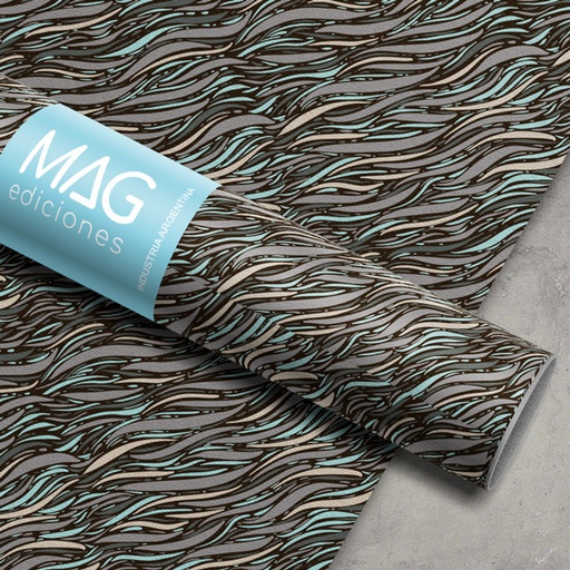 [13-5090-00] PAPEL PARA REGALO MAG 70X100 X10 5090 OLAS GRISES
