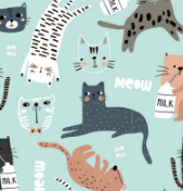 [5095] PAPEL MAG PARA REGALO 70X100 X10 5095 GATITOS