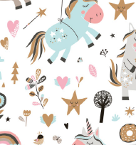 [13-5097-00] PAPEL MAG PARA REGALO 70X100 X10 5097 UNICORNIOS