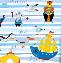 [13-5098-00] PAPEL MAG PARA REGALO 70X100 X10 5098 ANIMALITOS MAR