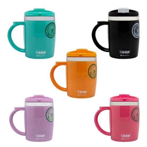 [6902221268433] VASO TERMICO KEEP 400ML MUG COLORES