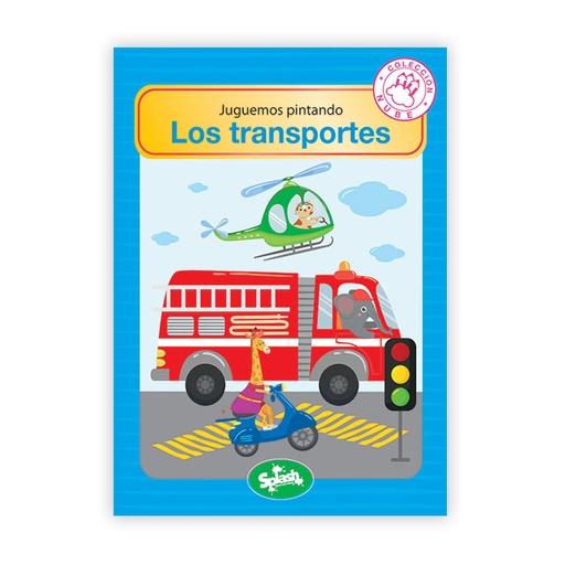 [6059] LIBRO SPLASH COLECCION NUBE JUGUEMOS PINTANDO LOS TRANSPORTES
