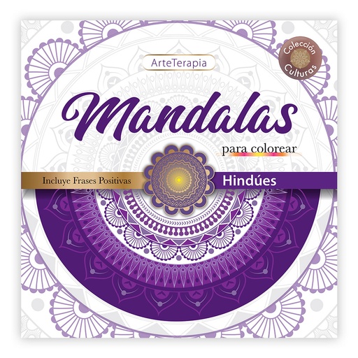 [1097] LIBRO ARTETERAPIA COLECCION CULTURAS MANDALAS PARA COLOREAR HINDUES