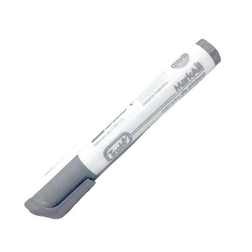 [TR6438] MARCADOR TRABI MARK ALL PINTURA PLATA