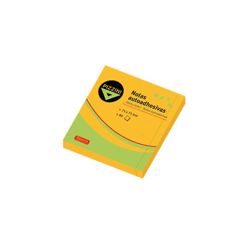 [NA757580FNA] NOTAS ADHESIVAS PIZZINI 75X75MM 80 HOJAS NARANJA FLUO