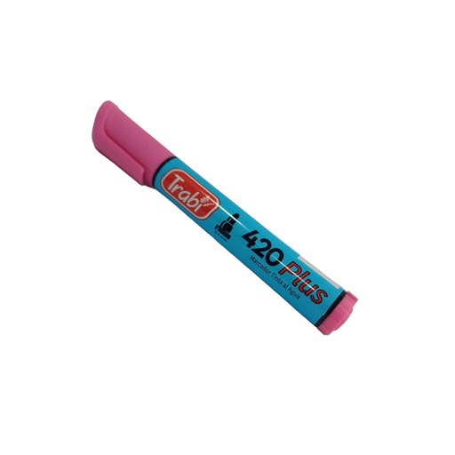 [TR1527] MARCADOR TRABI 420 AL AGUA PUNTA REDONDA X 12 ROSA
