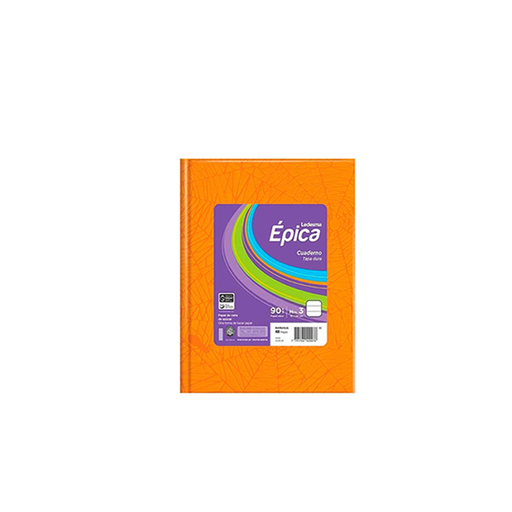 [105853] CUADERNO LEDESMA EPICA Nº3 T/D ARAÑA 48H NARANJA RAYADO