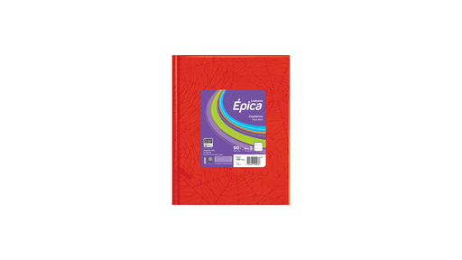 [105858] CUADERNO LEDESMA EPICA Nº3 ARAÑA TAPA DURA 100 HOJAS RAYADO ROJO