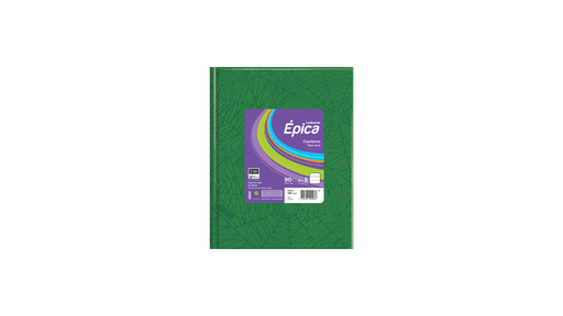 [105859] CUADERNO LEDESMA EPICA Nº3 ARAÑA TAPA DURA 100 HOJAS RAYADO VERDE