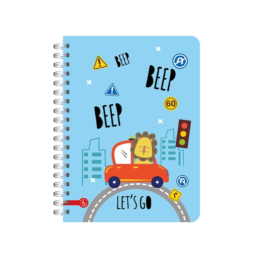 [1085] CUADERNO RY A5 15X21 ANILLADO SEMIRIGIDO 80 HOJAS ESCOLAR 1085