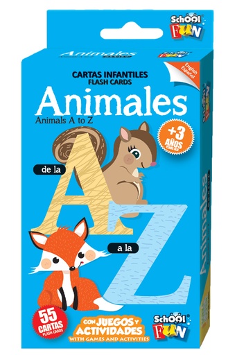 [CL-101] CARTAS INFANTILES SCHOOL FUN ANIMALES DE A - Z