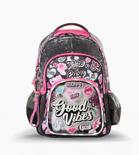 [F2123] MOCHILA FOOTY ESPALDA 18'' GOOD VIBES CON LED