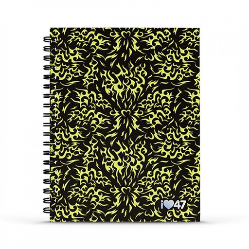 [1205213] CUADERNO MOOVING TAPA DURA CON ESPIRAL 16X21 80H 47 STREET