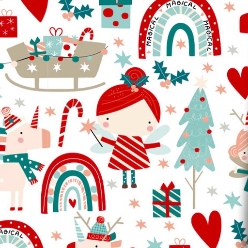 [13-7043-00] PAPEL MAG PARA REGALO 70X100 X10 7043 FELIZ NAVIDAD