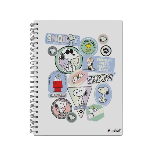 [1206134] CUADERNO MOOVING A4 TAPA DURA 96 HOJAS SNOOPY