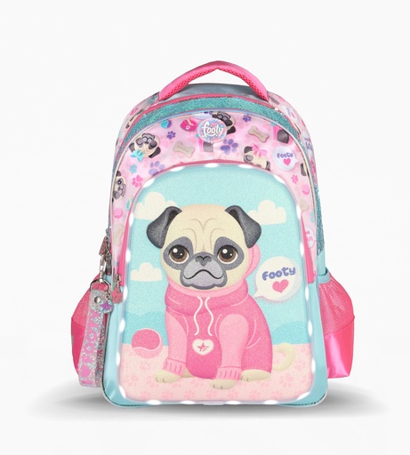 [F2193] MOCHILA FOOTY ESPALDA 18" CON LED PUPPY
