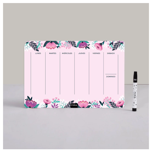 [7798196175949] PLANNER IMANTADO FERA SEMANA FLORAL + MARCADOR