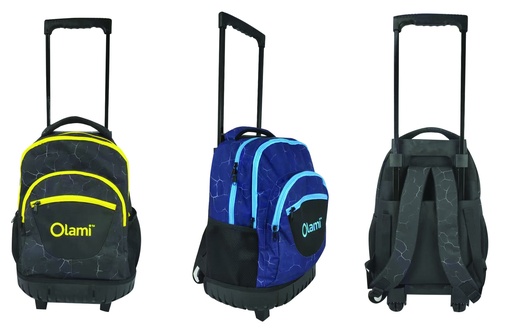 [MOO107] MOCHILA CON CARRO OLAMI CRAQUELADA 18"