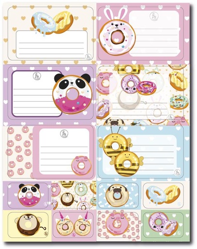 [1044] ETIQUETAS RY 1044 VARIOS MOTIVOS X6 + STICKERS