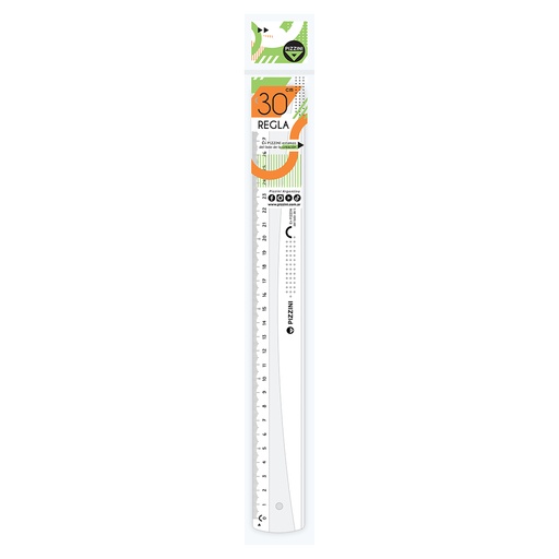 [171230] REGLA PIZZINI PLASTICA 30CM X25