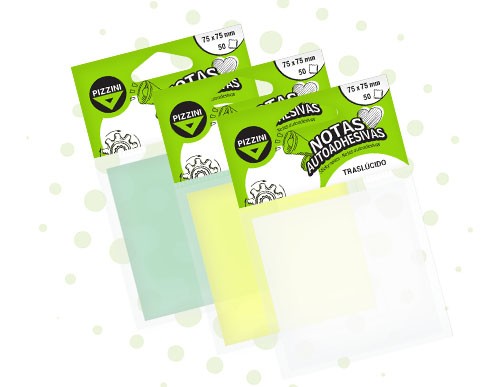 [NA757550TAM] NOTAS ADHESIVAS PIZZINI 75X75MM AMARILLO TRASLUCIDO