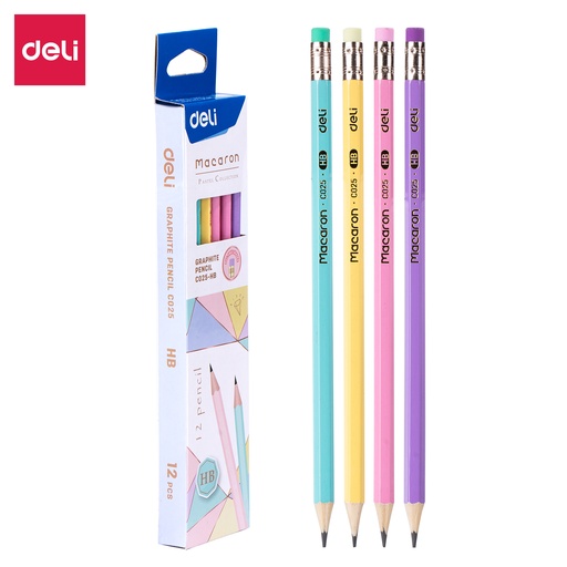 [EC025-HB] LAPIZ GRAFITO DELI HB PASTEL X12