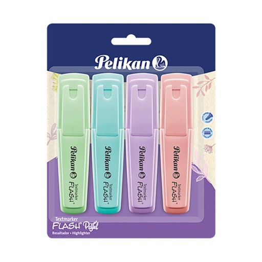 [41900461] RESALTADOR PELIKAN FLASH X4 PASTEL
