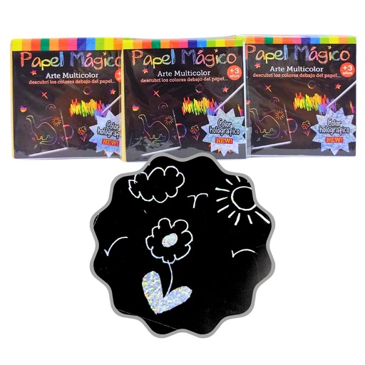 [16941] PAPEL MAGICO EN TACO X25 HOJAS HOLOGRAFICO