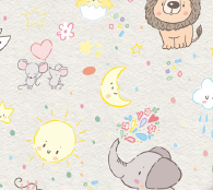 [5105] PAPEL MAG PARA REGALO 70X100 X10 5105 TARDE CON ANIMALITOS