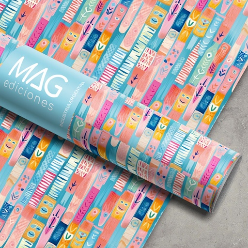 [5116] PAPEL PARA REGALO MAG 70X100 X10 5116 TOTEMS