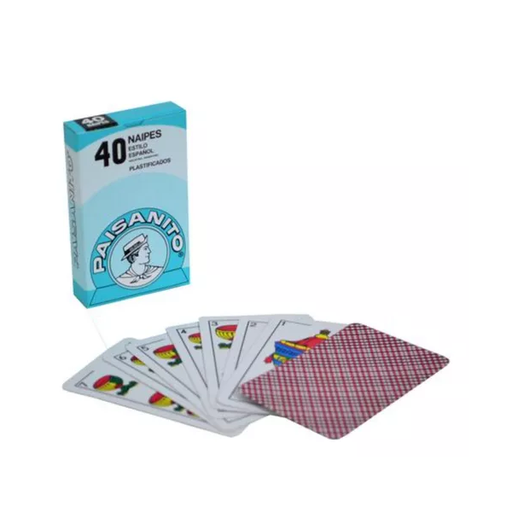 [116C] NAIPES PAISANITO ESTILO ESPAÑOL PLASTIFICADOS X 40