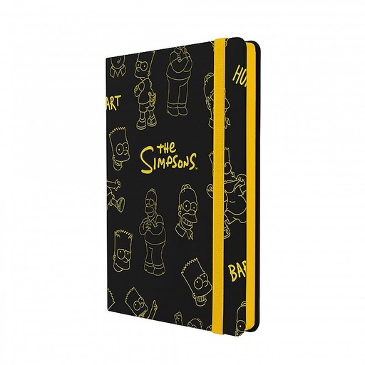 [1246196] LIBRETA MOOVING NOTES A5 TAPA DURA SIMPSONS RAYADO