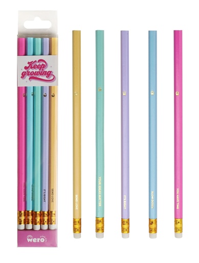 [WE3103] LAPIZ WERO CON GOMA PASTEL X5