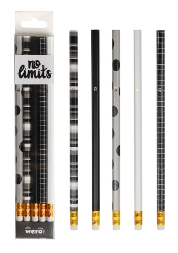 [WE3105] LAPIZ WERO CON GOMA GEOMETRIC X5