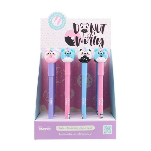 [WE3045] BOLIGRAFO WERO BORRABLE DONUT WORRY X1