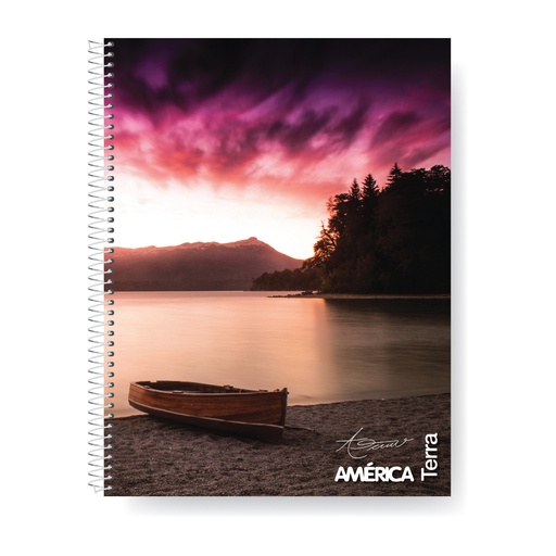 [653101] CUADERNO AMERICA TERRA 22X29.5 X80H RAYADO