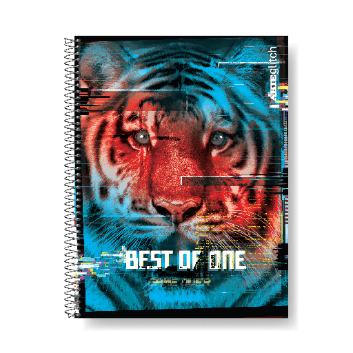 [336401] CUADERNO ARTE GLITCH 16X21 80H RAYADO TAPA SEMI RIGIDA
