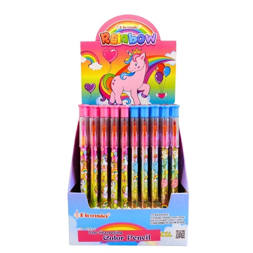 [150206] LAPIZ CSA PUNTA INTERCAMBIABLE+GOMA UNICORNIO 7 COLORES