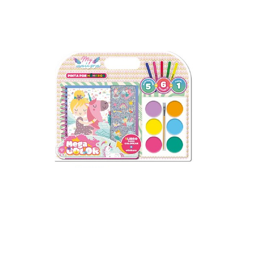 [6002] BLISTER VERTICE MEGA COLOR PINTA POR NUMERO MY UNICORN