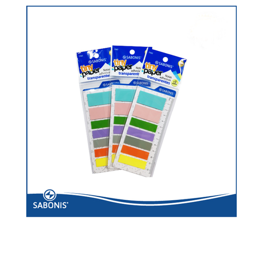 [1163] NOTAS ADHESIVAS SABONIS TRANSPARENTES 1163 2 MEDIDAS X 120