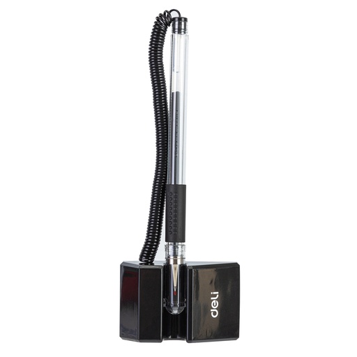 [E6791N] BOLIGRAFO DELI CON CORDON PARA MOSTRADOR GEL NEGRO