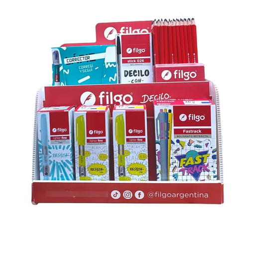 [KIT0026] KIT EXHIBIDOR FILGO CON CARGA VARIANTE 2