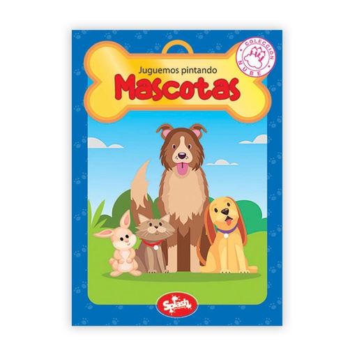 [6079] LIBRO SPLASH COLECCION NUBE JUGUEMOS PINTANDO MASCOTAS