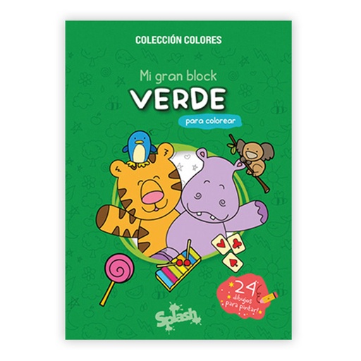 [6092] LIBRO MI GRAN BLOCK PARA COLOREAR VERDE